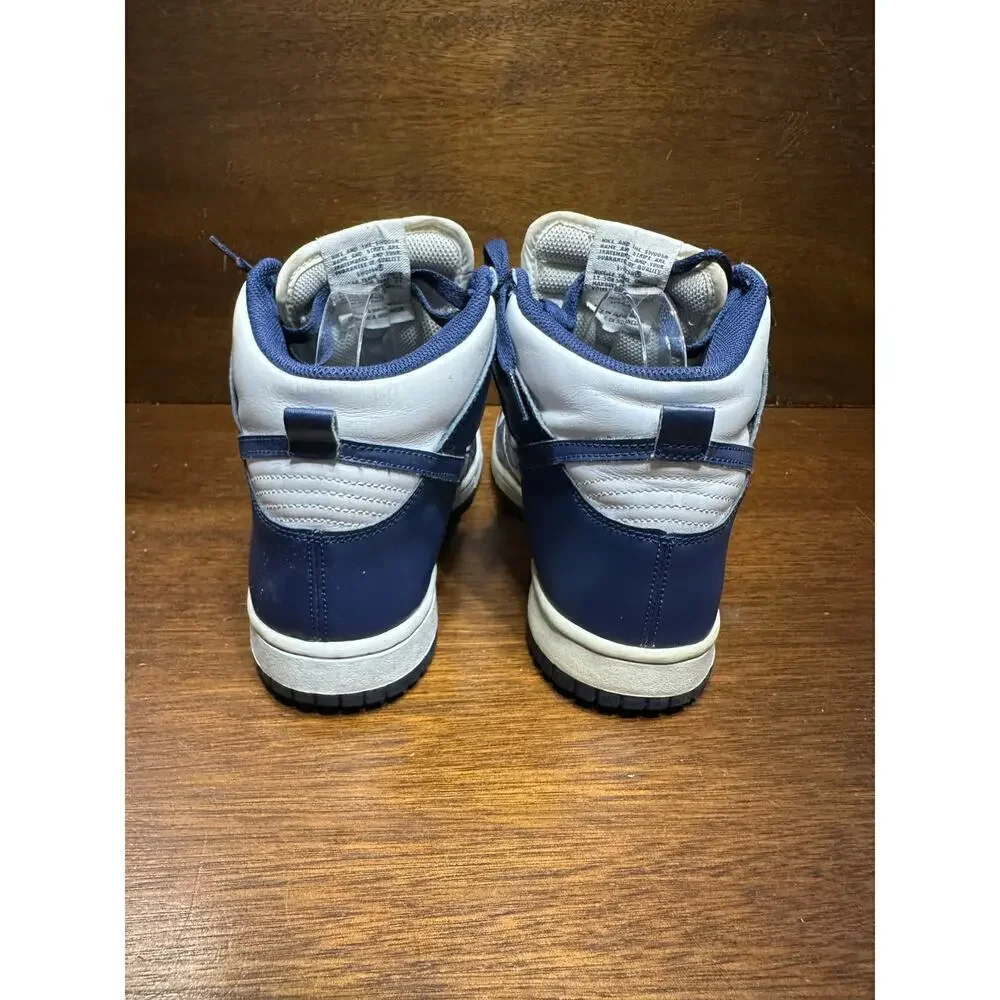 Nike Dunk High Navy Sneaker Shoe Unisex 6.5Y Athletic Retro Basketball Youth